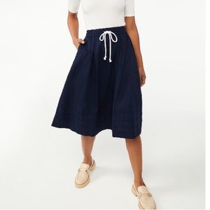Free Assembly Women's Pull-On Pintuck Skirt with Drawstring Tie 3x